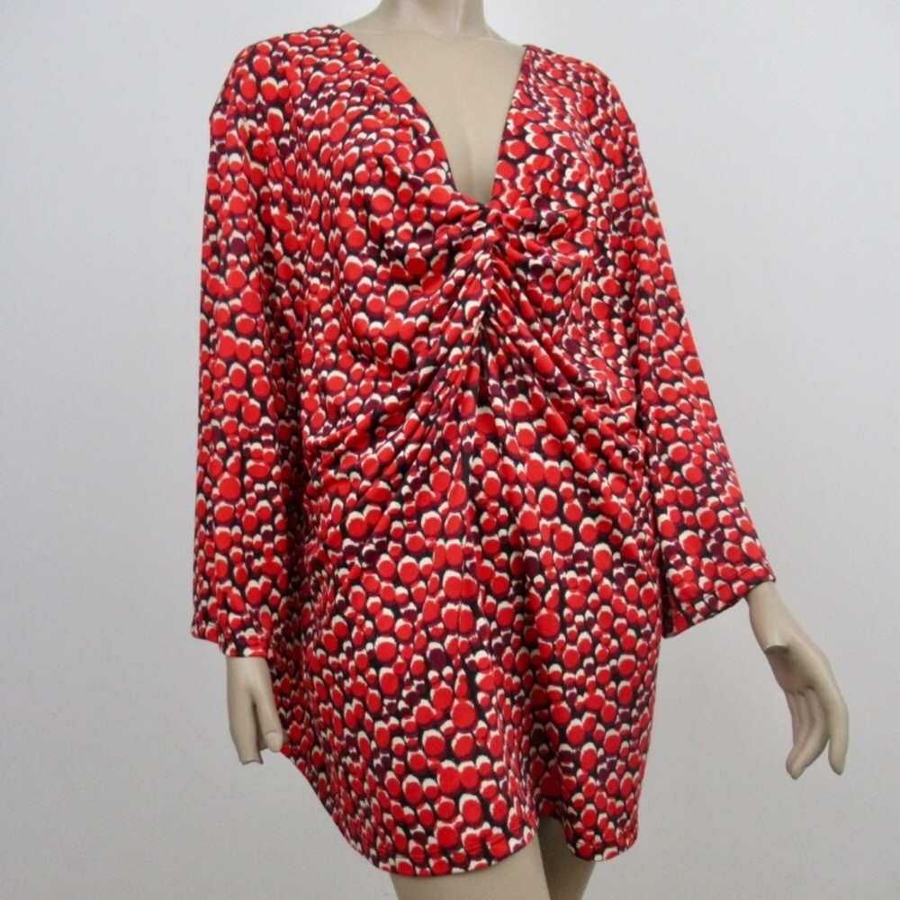 IGIGI Top Tunic Red Made in USA Size 26 28
